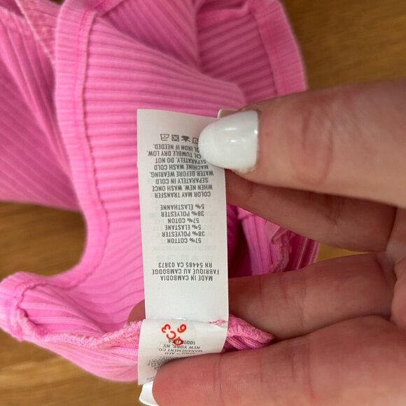 NWOT Barbie Hot Pink One Shoulder Cropped Sleeveless Top Women’s Size Medium - Picture 5 of 6